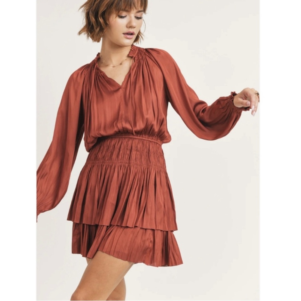 Reset by Jane Lana Dress
Rust Womens Small Western
Boho Long Sleeve Tiered